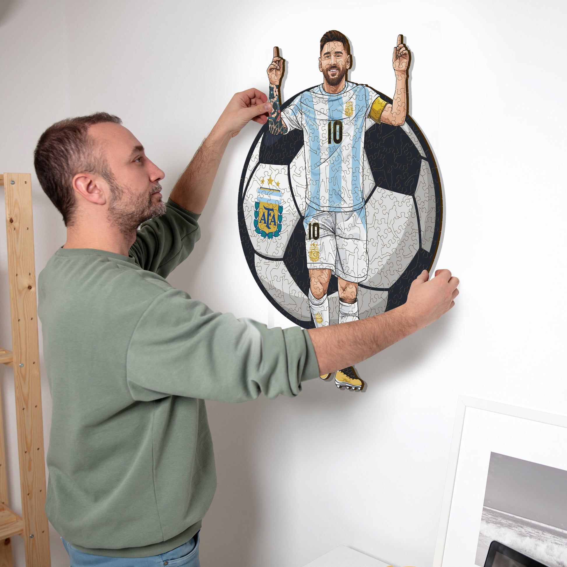 Lionel Messi - Vista 2 rompecabezas madera MDF