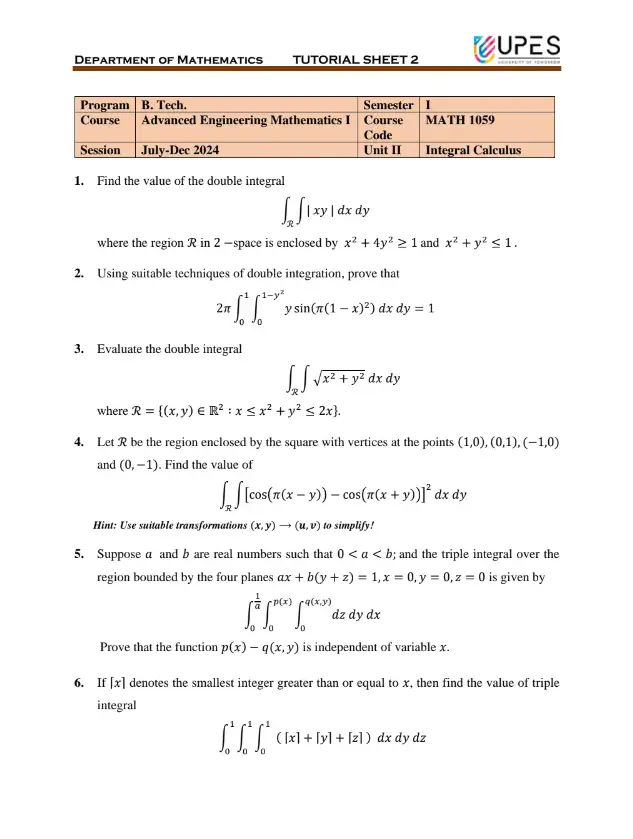 Tutorial Sheet 2[+Working]