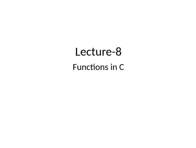 Unit 3:Arrays and Functions