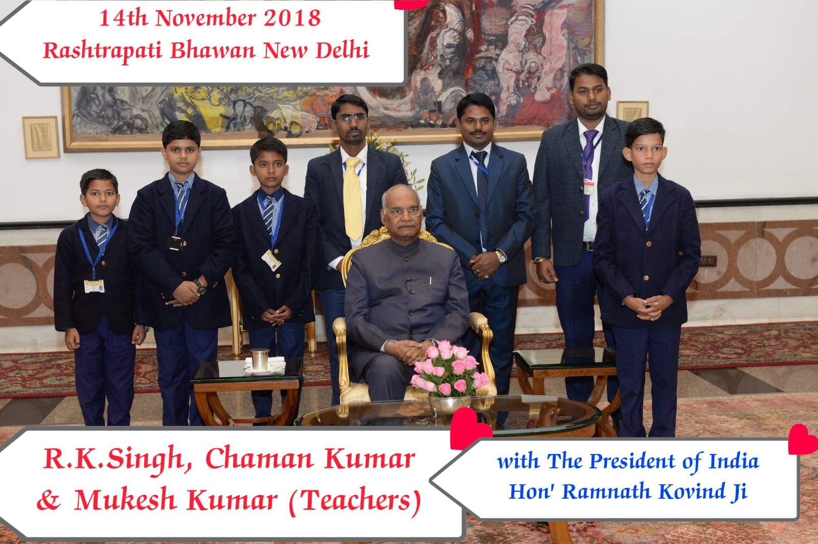 Honoured by the Hon'ble President of India for Excellence in Education