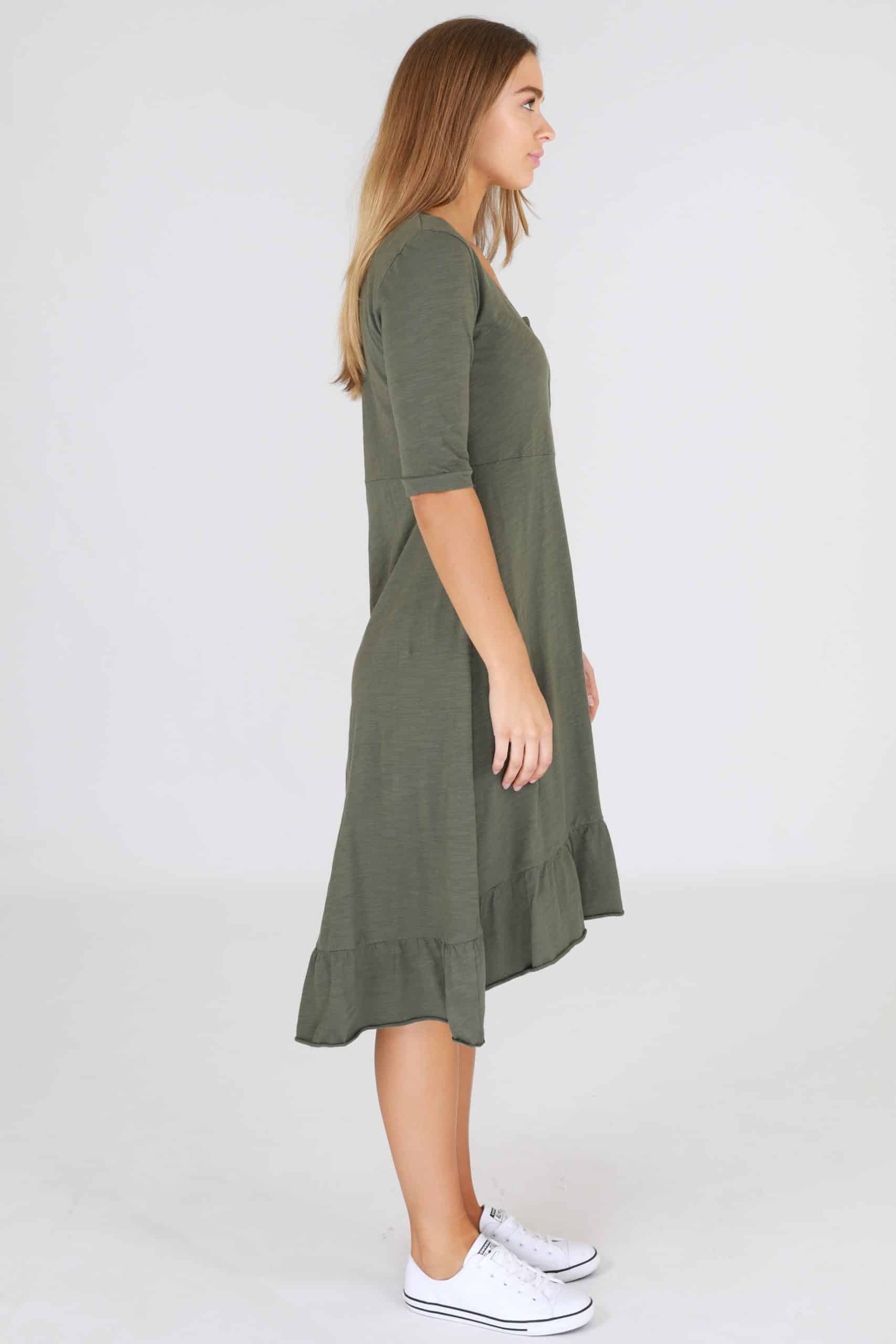 Noosa Dress Khaki - Green - 3rd Story - Florence Store