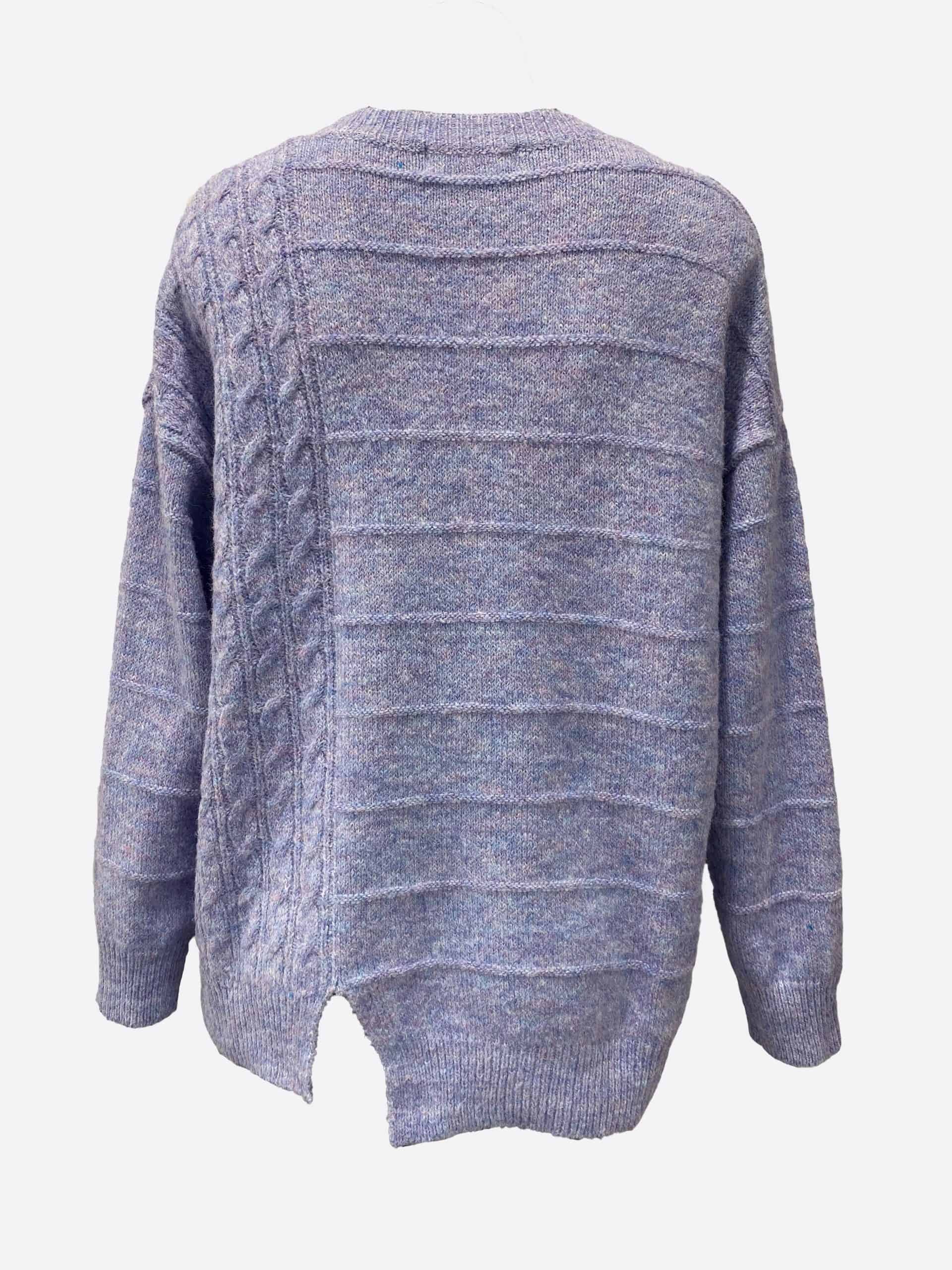 Asymetric Knit - Purple - Worthier - Florence Store