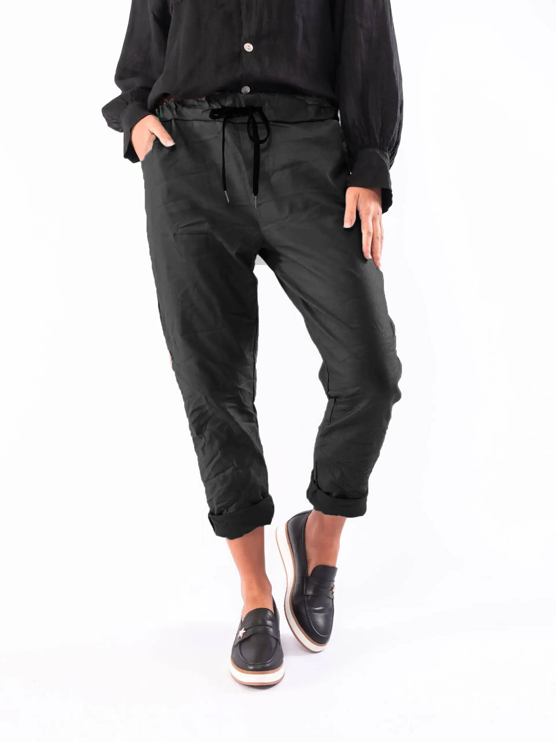 Leigh Pull On Wet Look Pant  Black  RC  Co