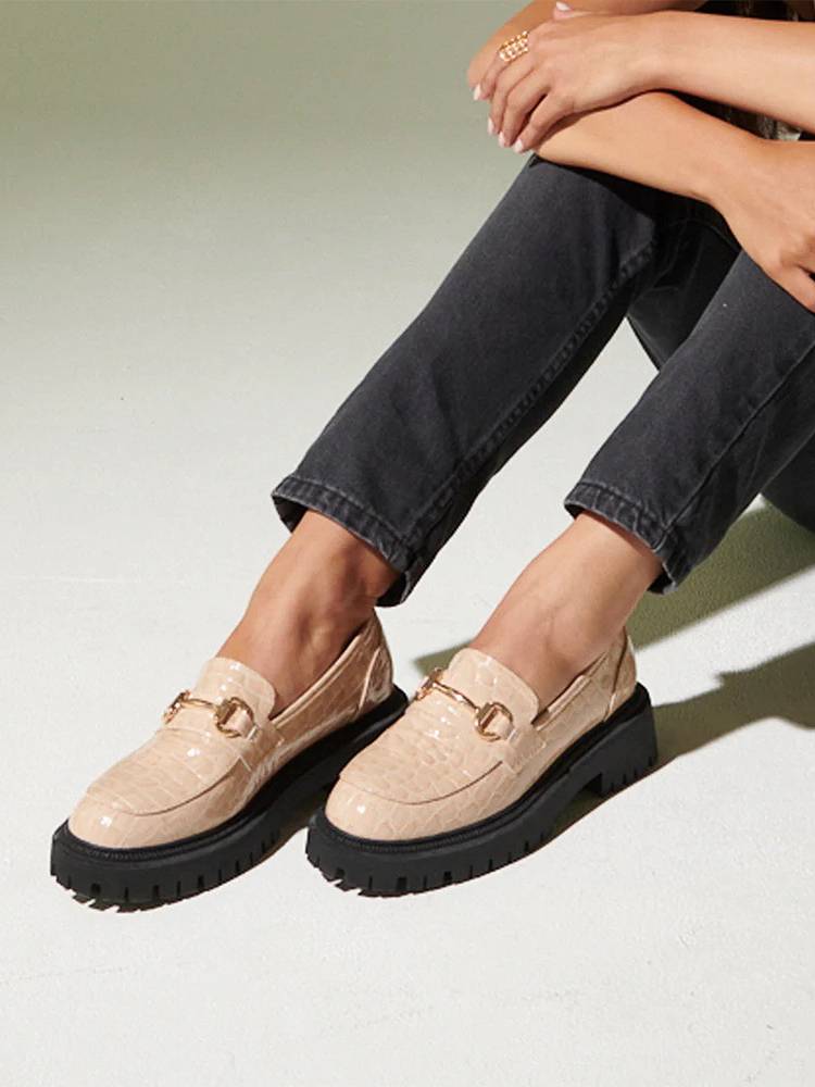 Platform Loafer - Beige - Therapy Shoes - Florence Store