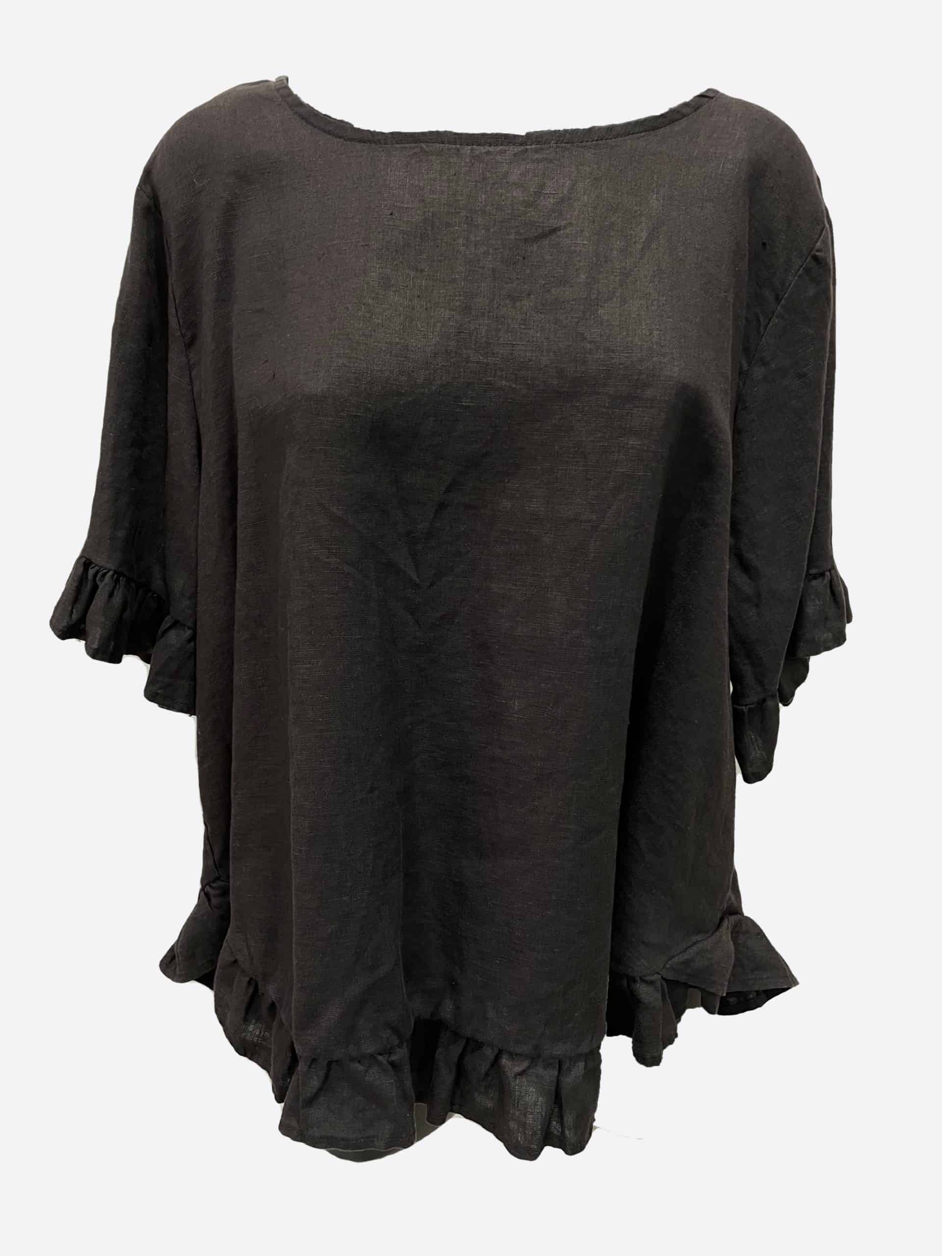 Linen Ruffle Top - Florence Store - Women's Boutique Fashion - Online ...