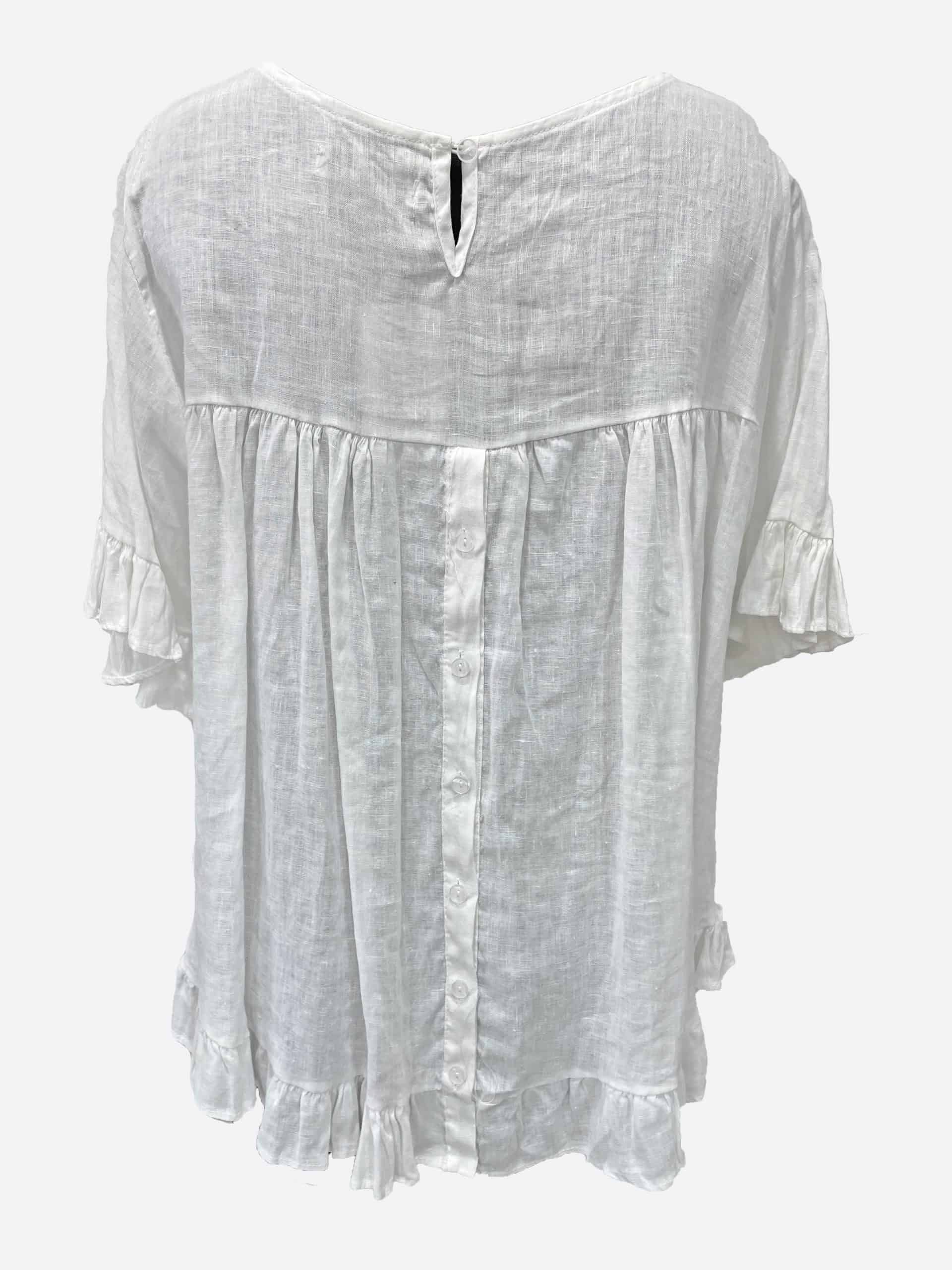 Linen Ruffle Top - Florence Store - Women's Boutique Fashion - Online ...