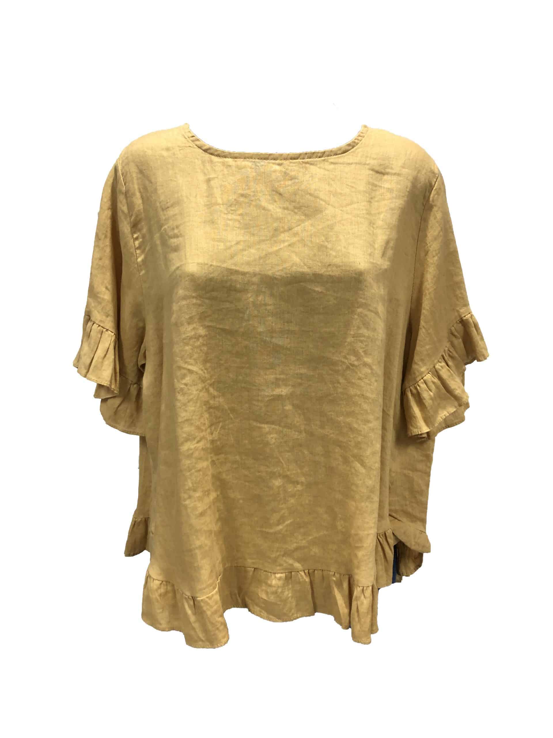 Linen Ruffle Top - Florence Store - Women's Boutique Fashion - Online ...