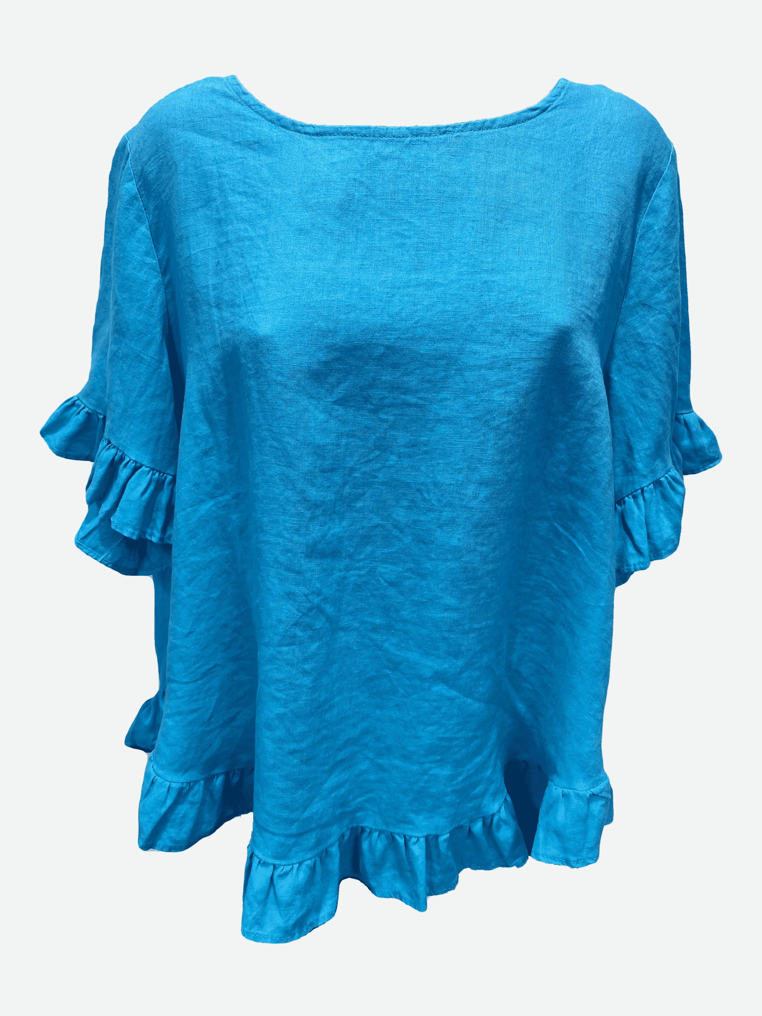 Linen Ruffle Top - Florence Store - Women's Boutique Fashion - Online ...