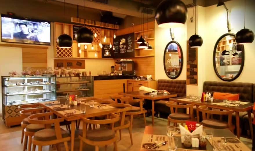 Interior of Cafe Me Diner Janakpuri