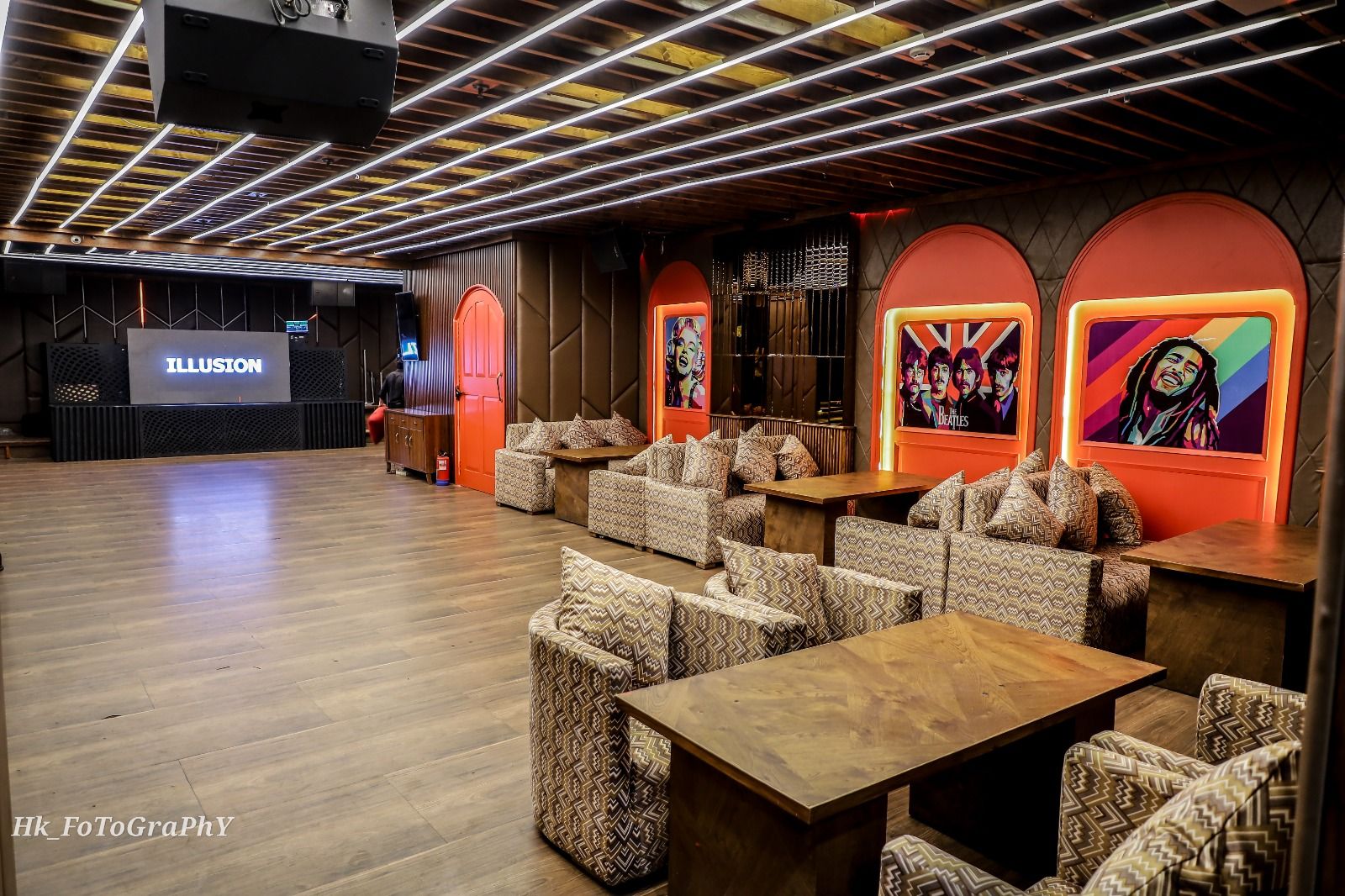 Interior of Illusion Lounge and Bar Saket