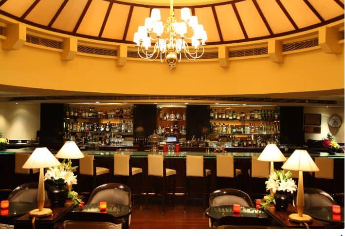 Interior of ricks bar - the taj mahal hotel Mansingh Road