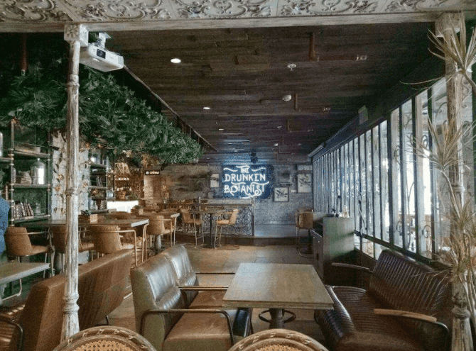 Interior of The Drunken Botanist DLF Cyber City