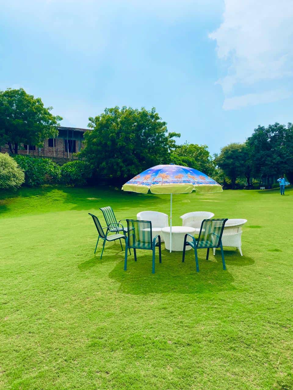 Outdoor Sitting Arrangement at Aravali Greens