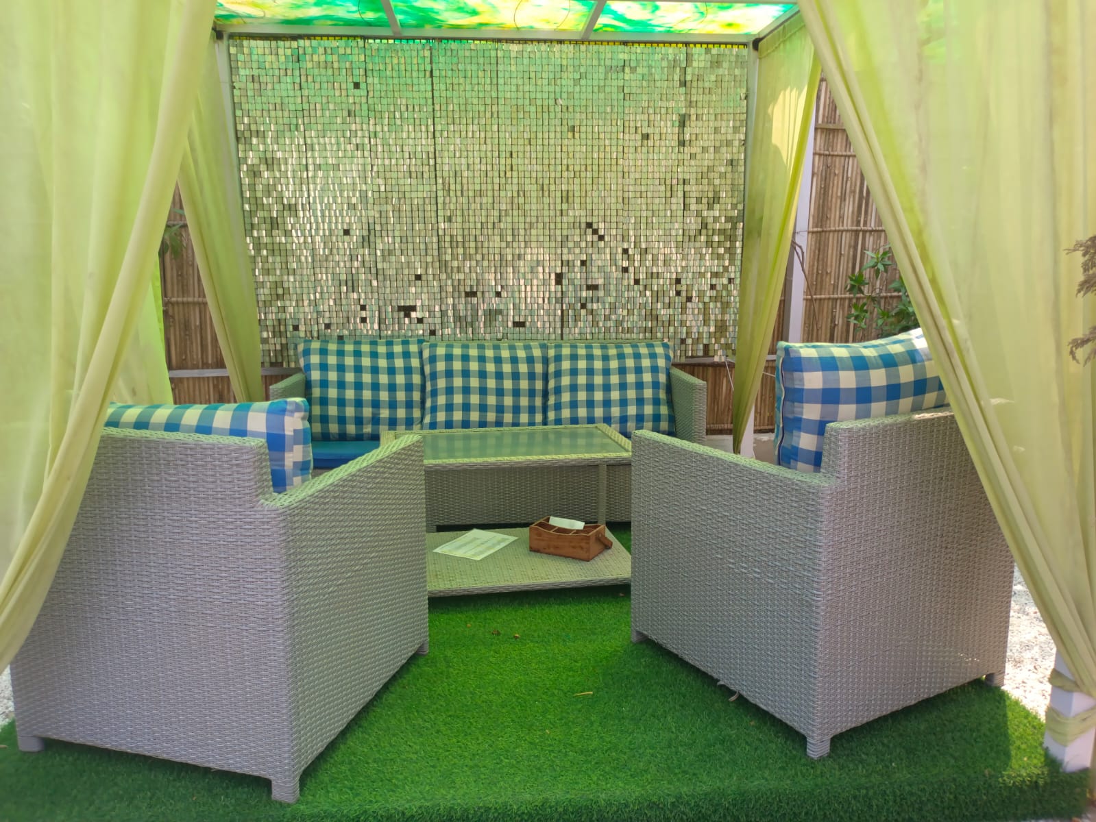 Outdoor Sitting Arrangement at Garden of flavours