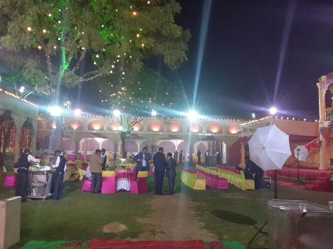 Outdoor Sitting Arrangement at Surya Grand Banquet