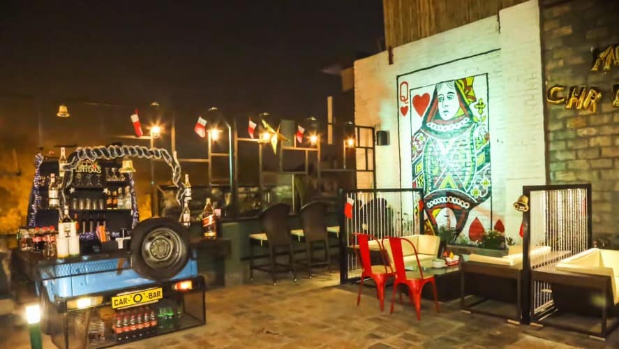 Outdoor Sitting Arrangement at The Gol Chakkar Cafe