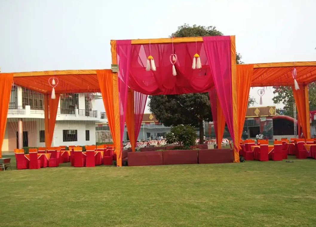Seating Area of Satyam Farmhouse and Party Lawn