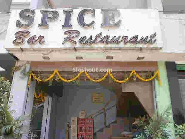 Interior of big spice restaurant and bar Habsiguda