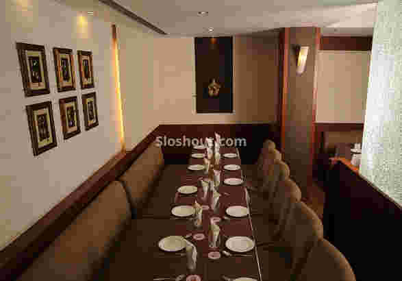 Interior of damurs bar and restaurant Dalhousie BBD Bagh