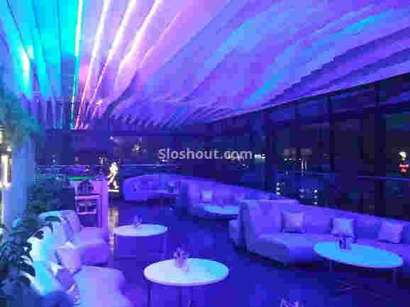 Interior of evviva sky lounge - crowne plaza pune city centre Bund Garden Road