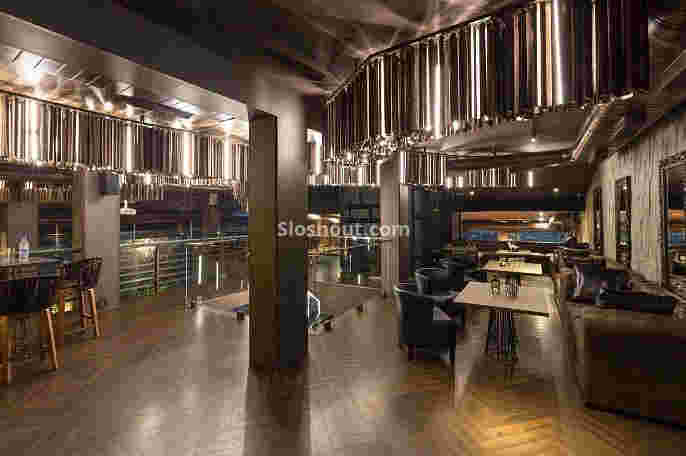Interior of farzi cafe Jubilee Hills