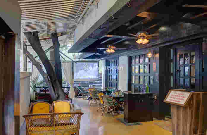 Interior of kosmic sheesha lounge Khar