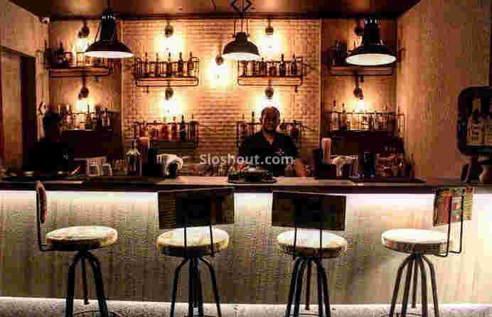 Interior of live by night Andheri Lokhandwala