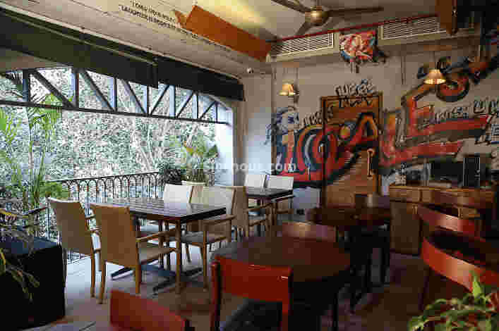 Interior of locale Saket