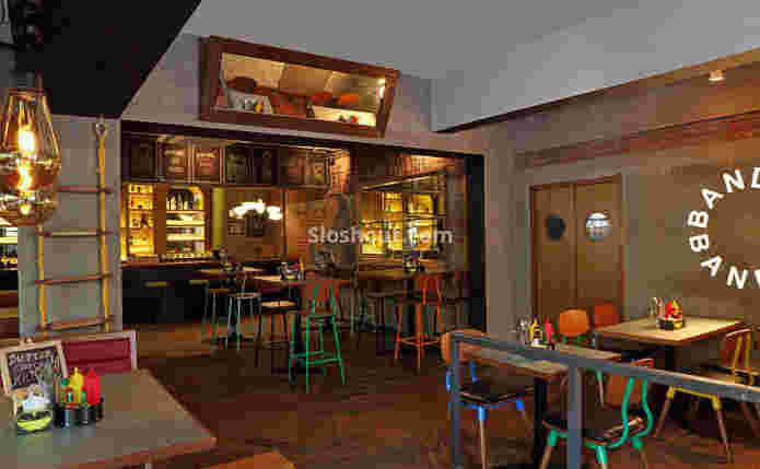 Interior of monkey bar Linking Road