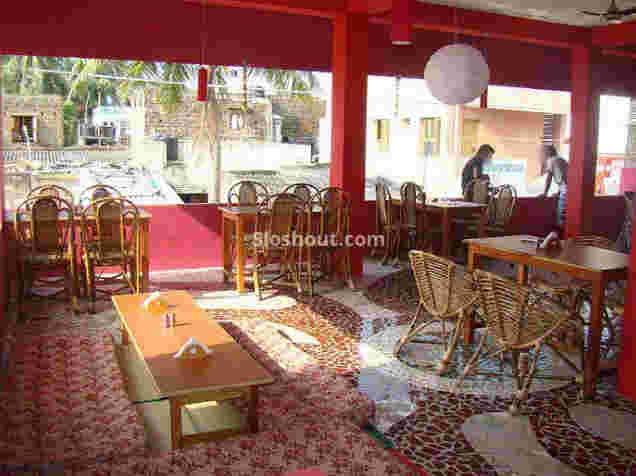 Interior of nightmare restaurant Mahabalipuram