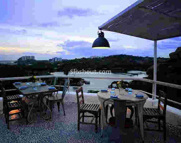 Interior of olive bistro Jubilee Hills