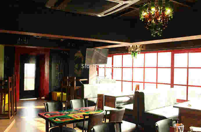 Interior of quench - all day pub Juhu