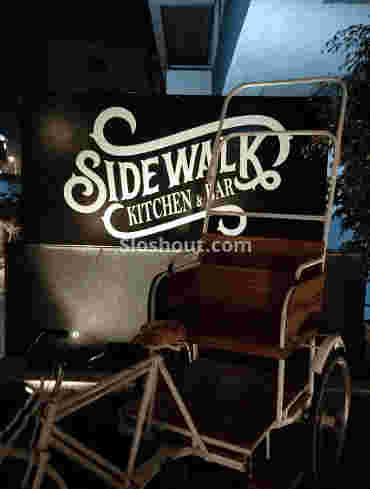Interior of sidewalk bar and kitchen Marathahalli