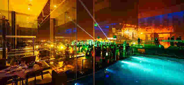Interior of sky bar - renaissance lucknow hotel Gomti Nagar