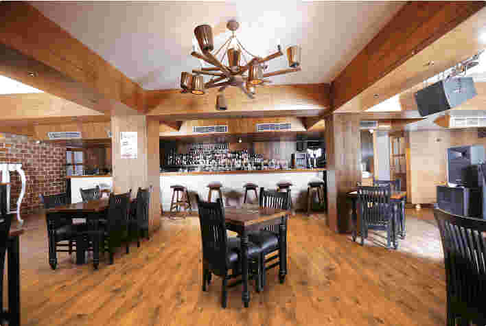 Interior of summer house cafe Hauz Khas