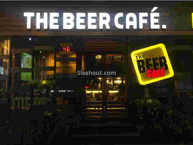 Interior of the beer cafe Lower Parel