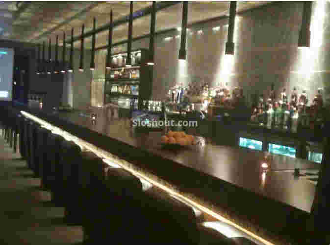 Interior of the long bar - hyatt regency Sector 83