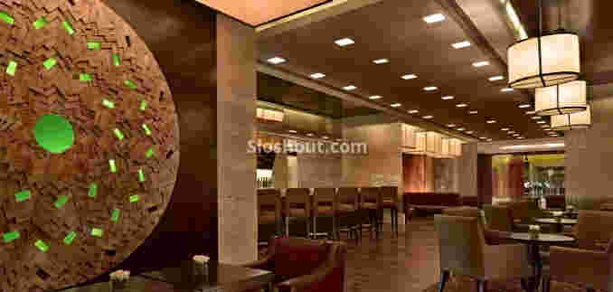 Interior of the single malt and co. - hyatt regency pune Viman Nagar