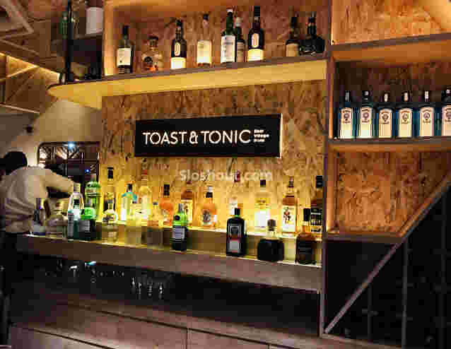 Interior of toast and tonic Bandra Kurla Complex