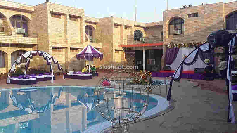 Seating Area of Golden Huts