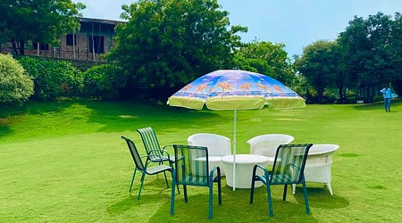 Outdoor Sitting Arrangement at Aravali Greens