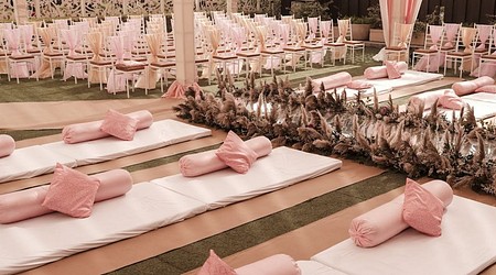 Outdoor Sitting Arrangement at Chevron Luxury Banquet