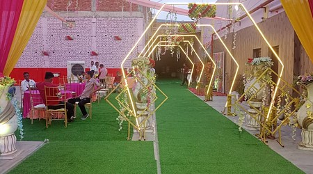 Outdoor Sitting Arrangement at Khushi Banquet Hall