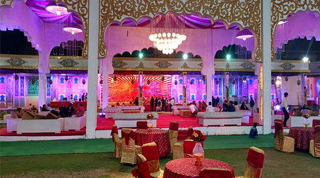 Outdoor Sitting Arrangement at Lajawaab Banquet