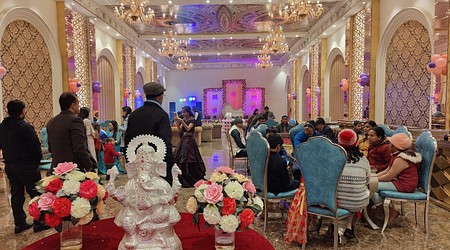 Outdoor Sitting Arrangement at Nagori Farms & Banquet
