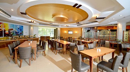 Outdoor Sitting Arrangement at Rajhans Hotel