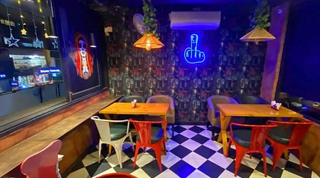 Seating Area of Stupid Bar & Kitchen