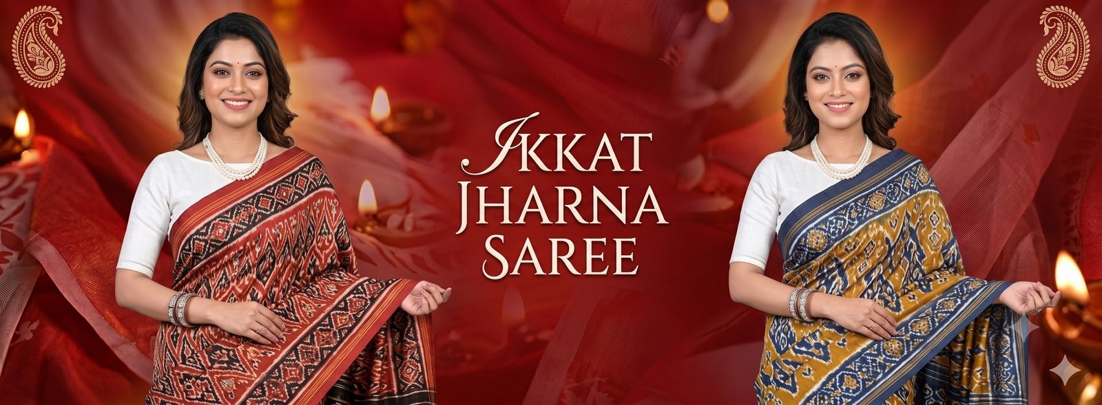 Ikkat Jharna Saree