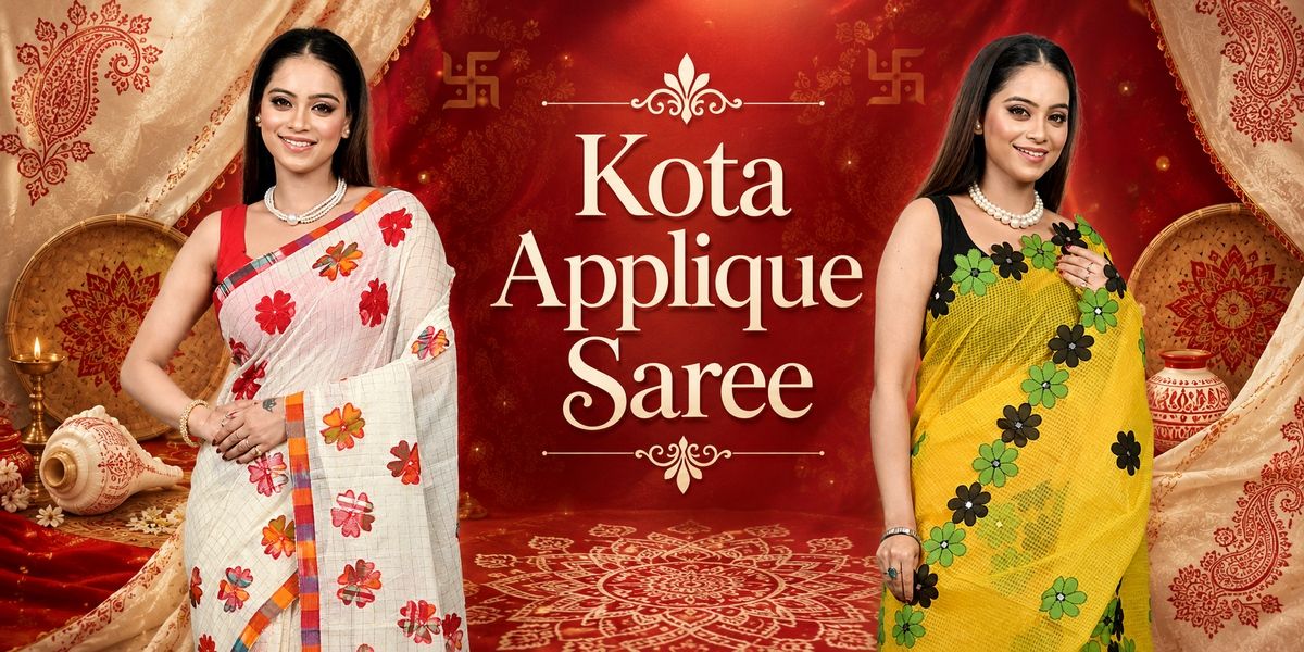 Kota Applique Saree