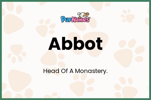 Abbot dog name meaning